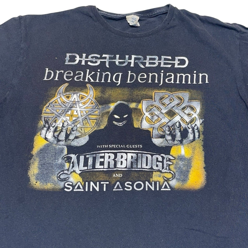 Disturbed & Breaking Benjamin 2016 Tour Graphic Tshirt Black Size Medium EUC - Picture 2 of 9